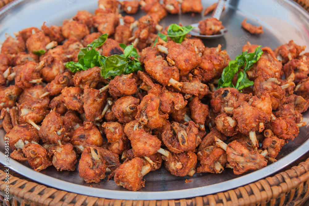 Fried Chicken with Thai Herb, Thailand market. Fried Chicken with Thai Herb, Thailand market.
