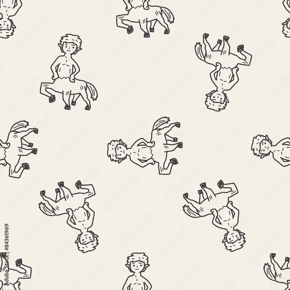 centaur doodle seamless pattern background centaur doodle seamless pattern background