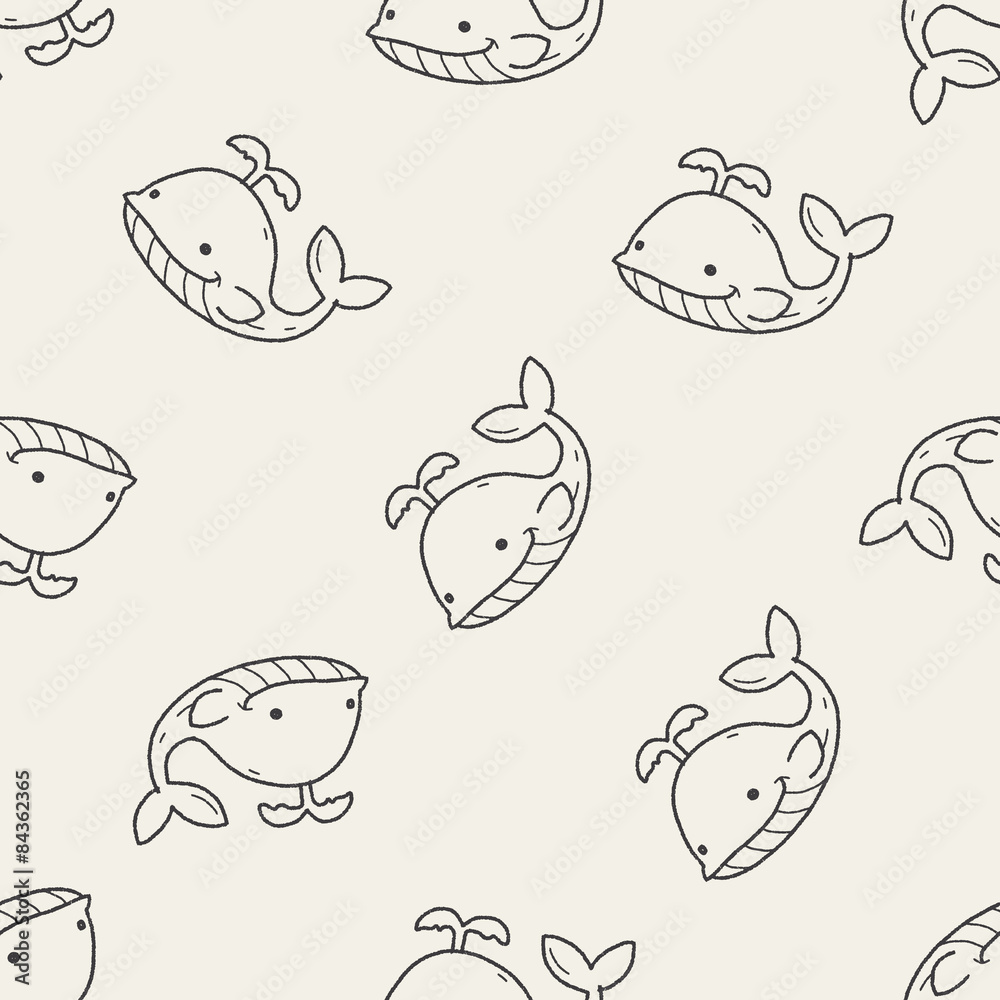 whale doodle seamless pattern background whale doodle seamless pattern background