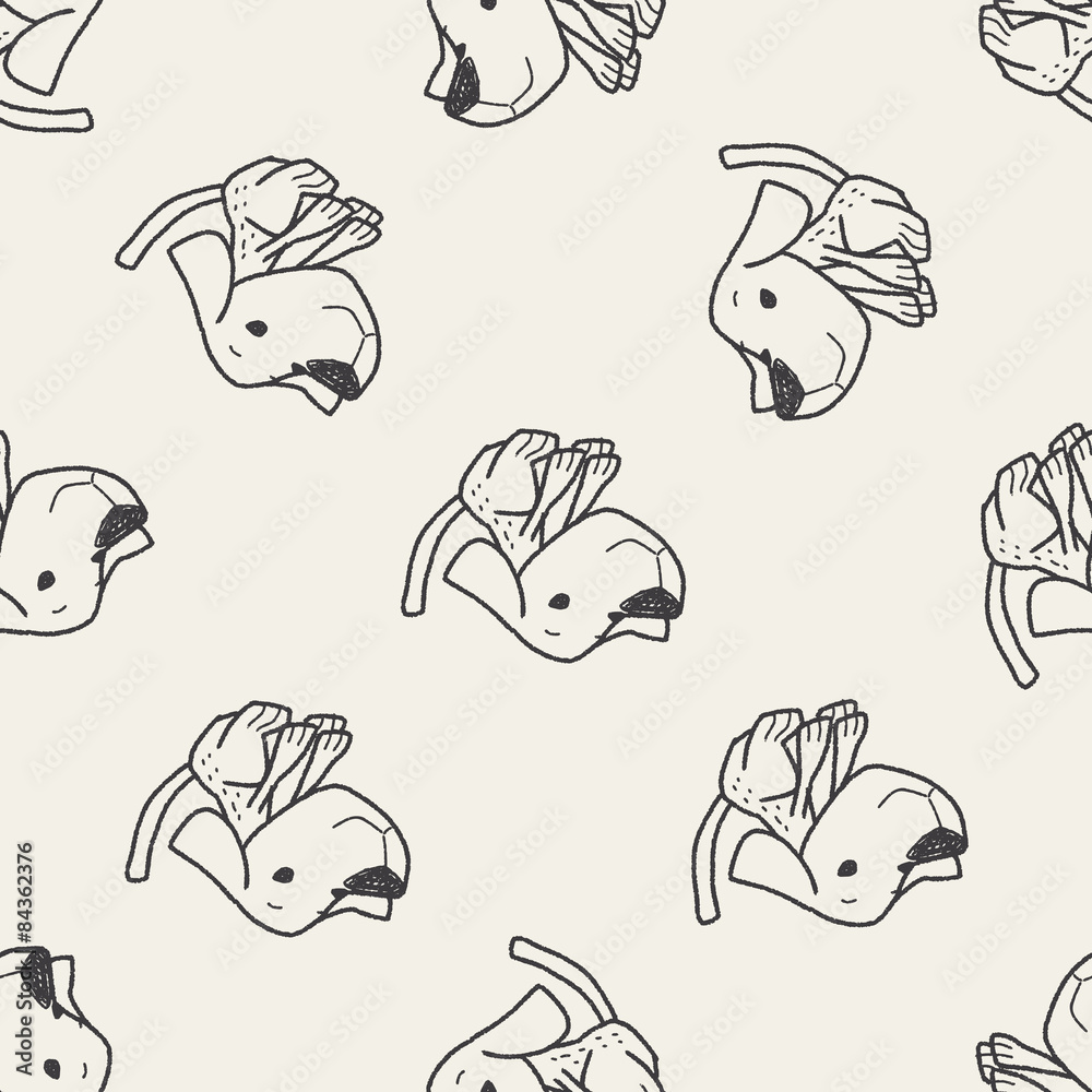 Obraz premium dog doodle seamless pattern background