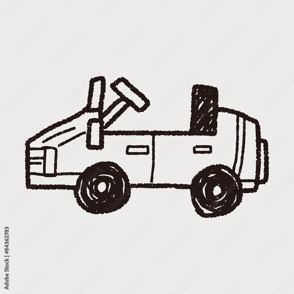 Naklejka premium car doodle