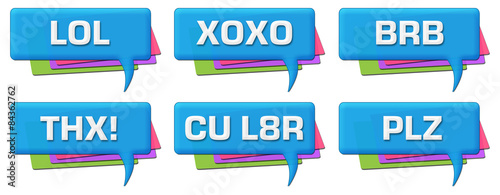 Bild auf Leinwand Chat Words Colorful Comment Symbols