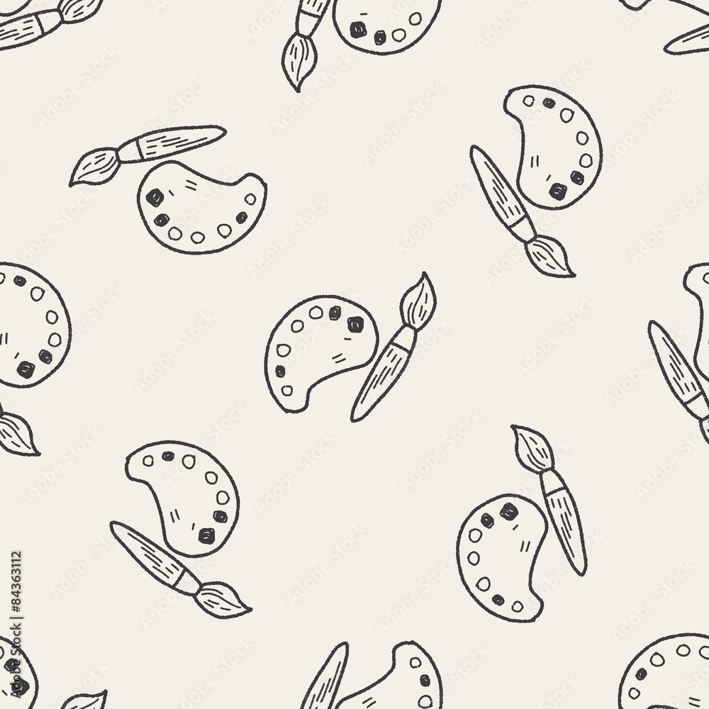 palette doodle seamless pattern background palette doodle seamless pattern background