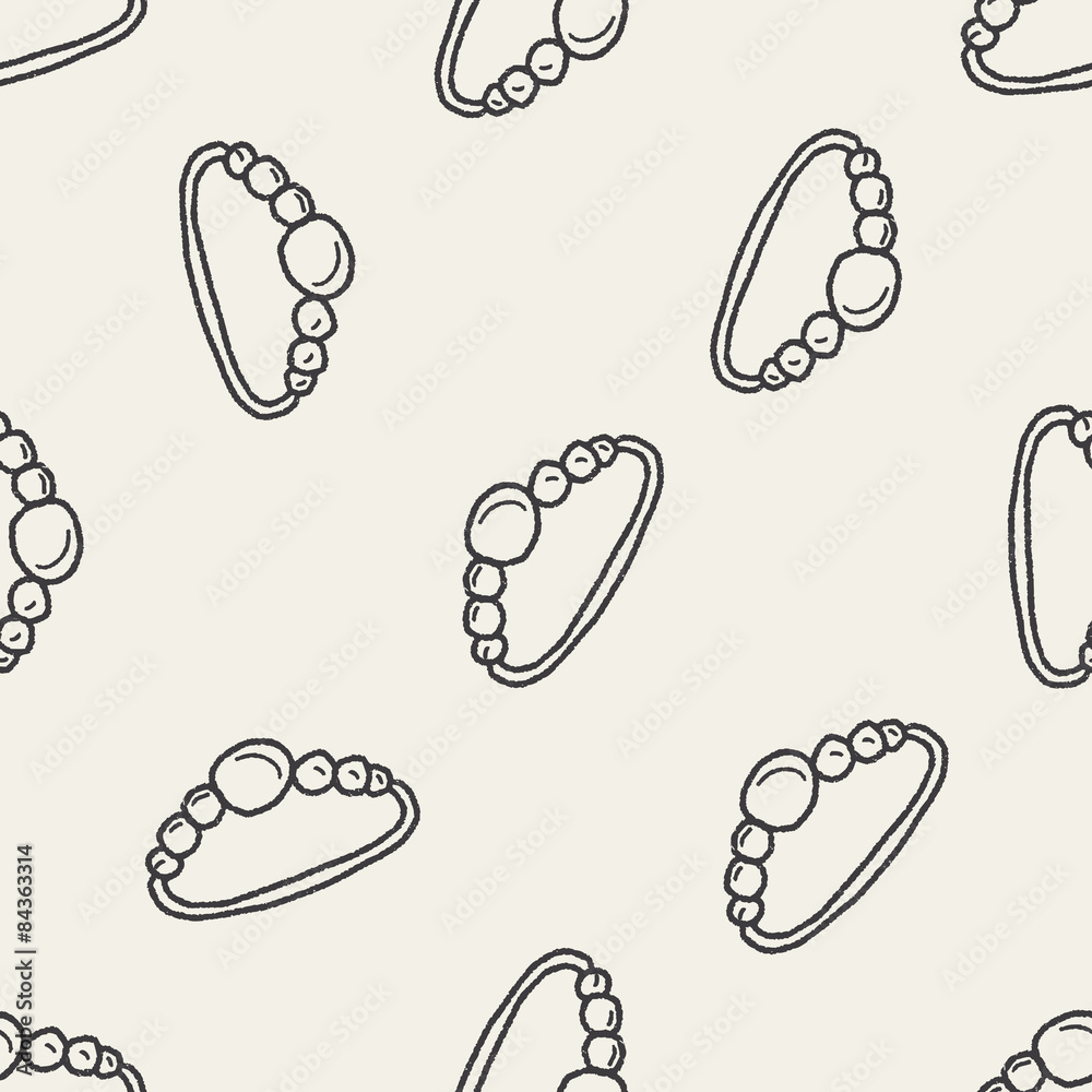 necklace doodle seamless pattern background necklace doodle seamless pattern background