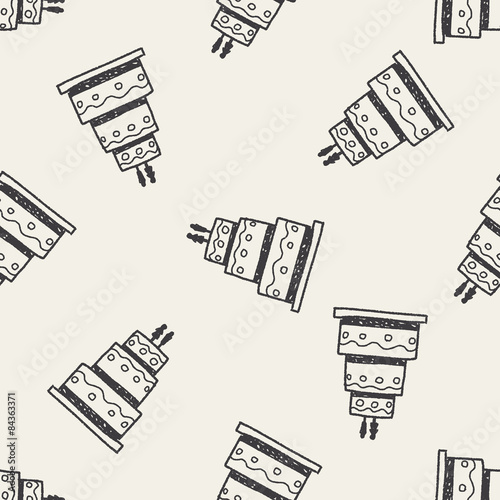 wedding cake doodle seamless pattern background