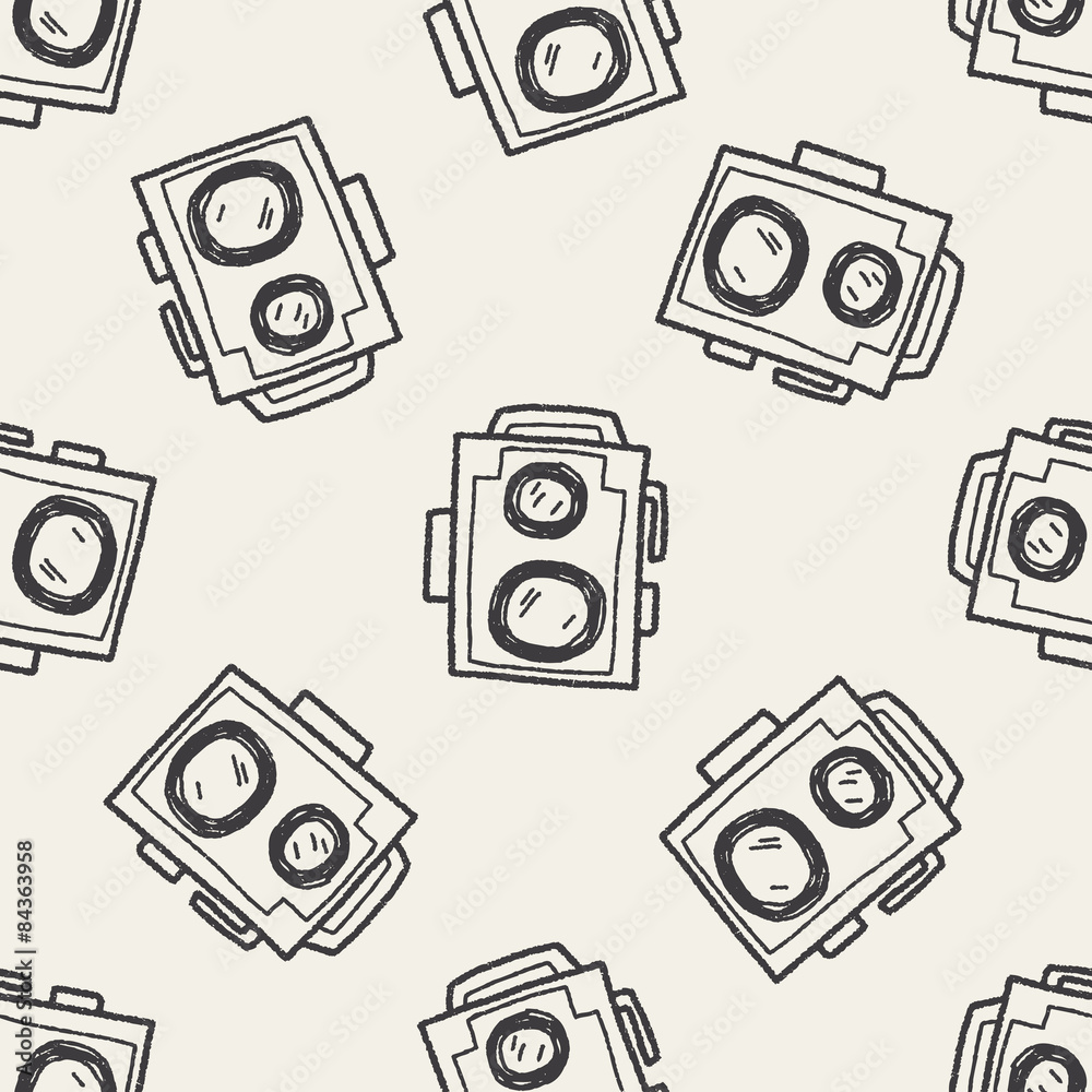 Doodle Camera seamless pattern background Doodle Camera seamless pattern background