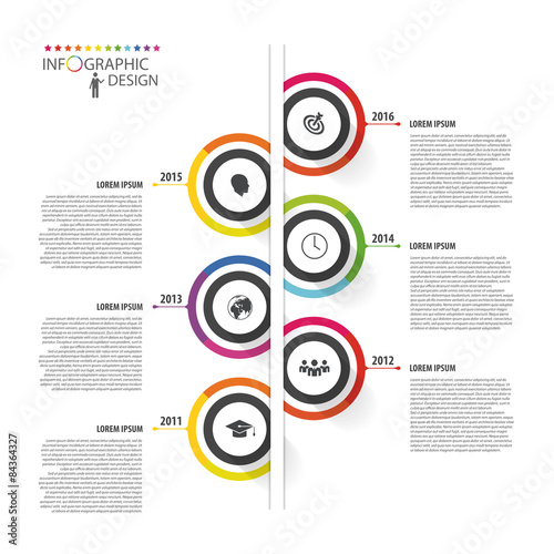 Abstract timeline infographic template. Vector illustration.