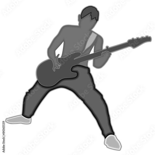 guitarist, vector illustration photo