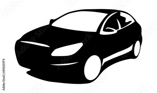 Silhouette modern car