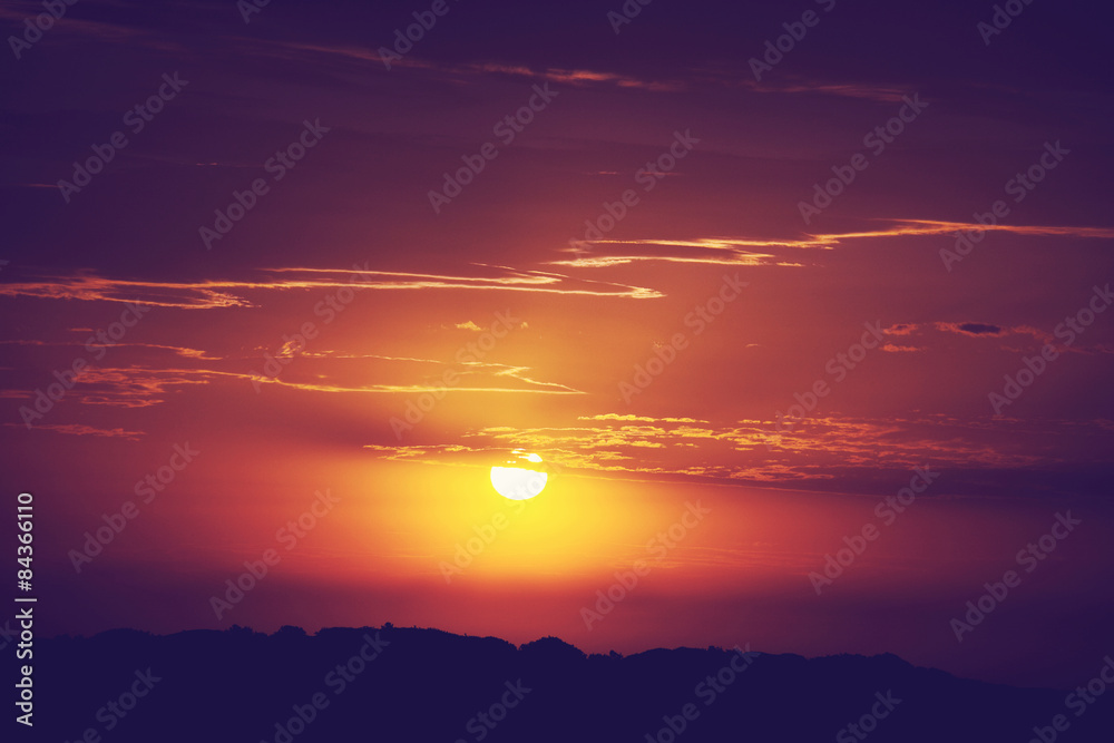 Obraz premium Sunset scene