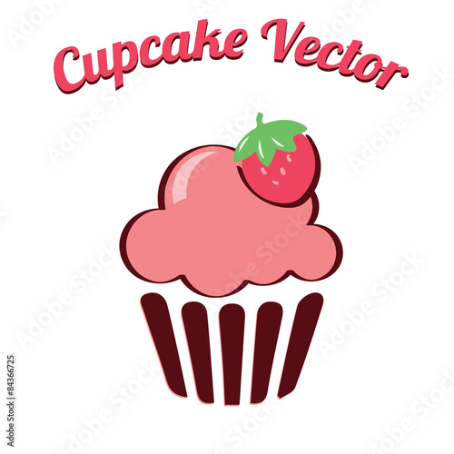 Cupcake yummy pink retro bakery logo badges and labels