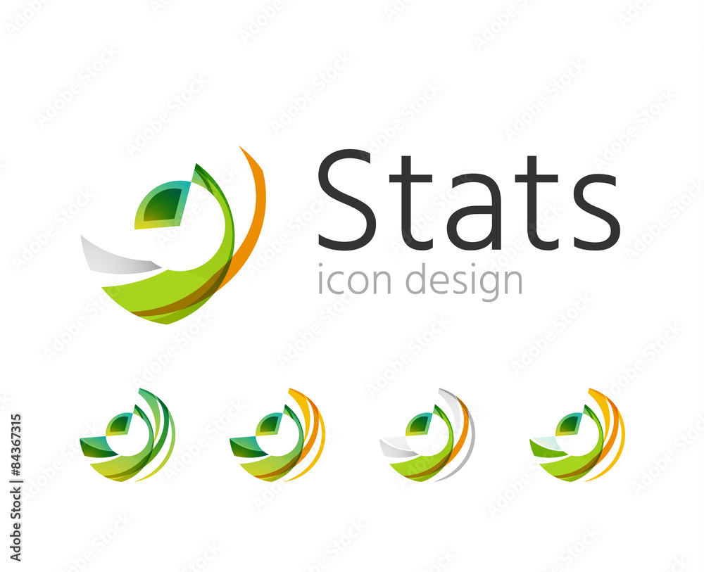 Statistics company logo set. Vector illustration Statistics company logo set. Vector illustration