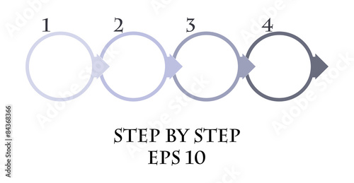 Step by step modern infographic layout