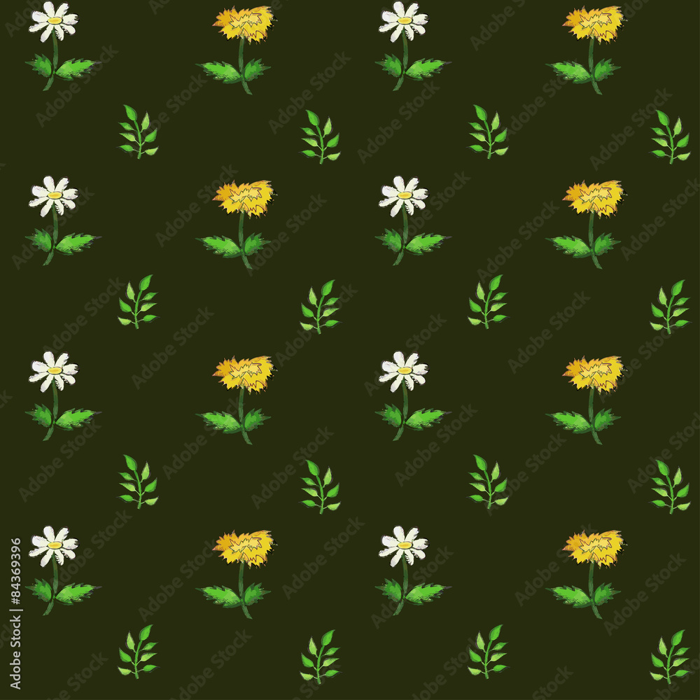 Seamless pattern with watercolor flowers Seamless pattern with watercolor flowers