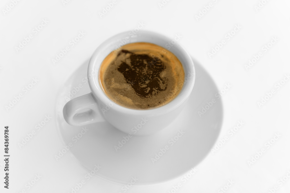 espresso coffee in white cup