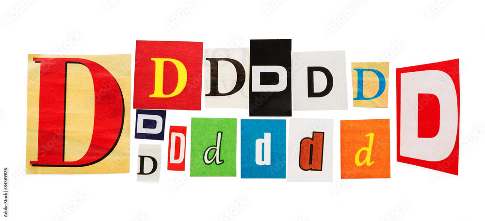 D inscription letters set D inscription letters set
