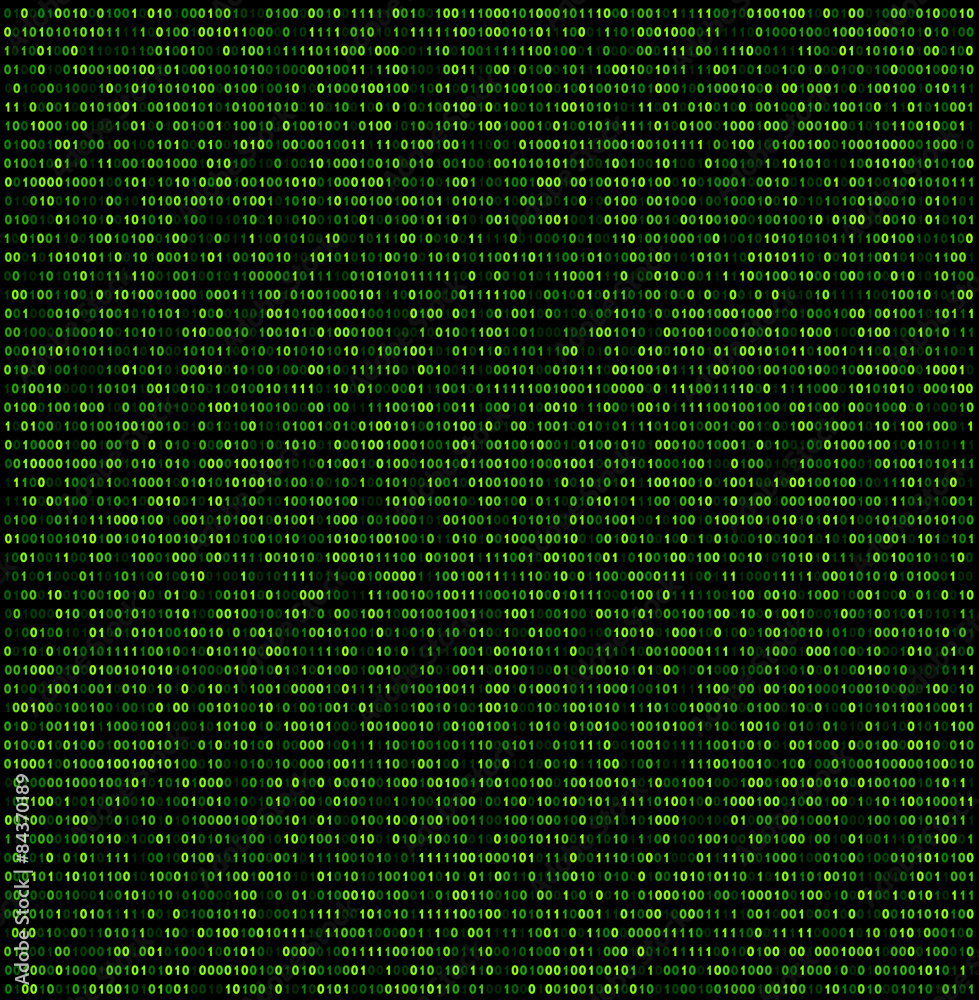 Binary background with green digits. Binary background with green digits.
