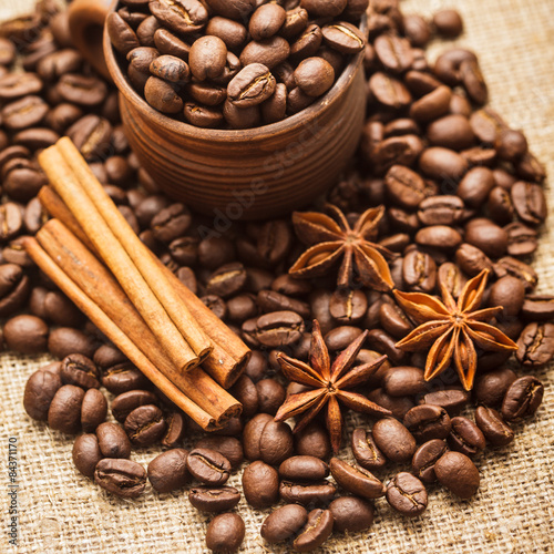 coffee beans in cup