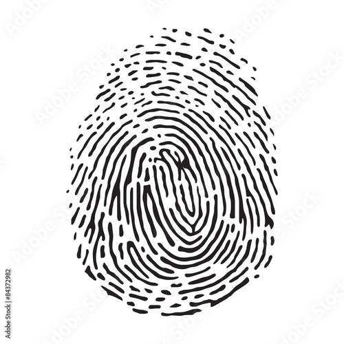 fingerprint on white background