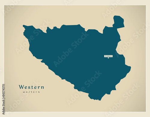 Modern Map - Western Malta MT