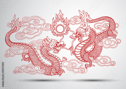 Dekoracja na wymiar  tradycyjny-chinski-smok