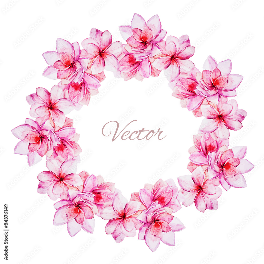 Nice watercolor floral wreath