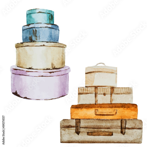Nice watercolor baggage