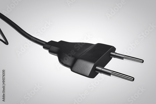 3D black electricityplug or connector