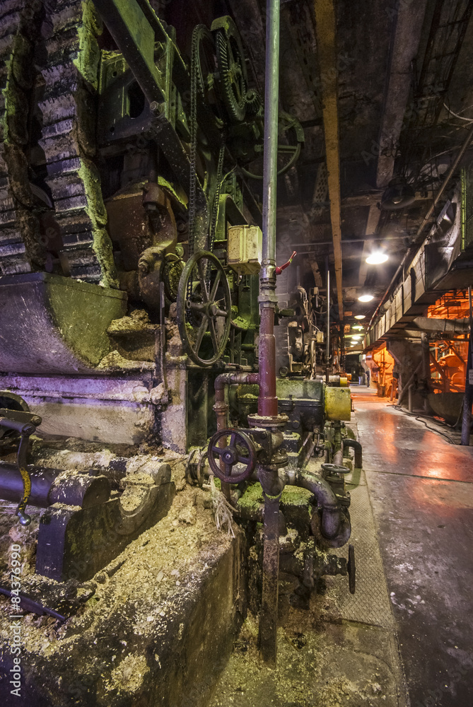 Old factory industrial interior