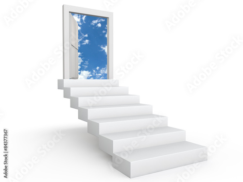 Stairs to door in the sky © mrhighsky