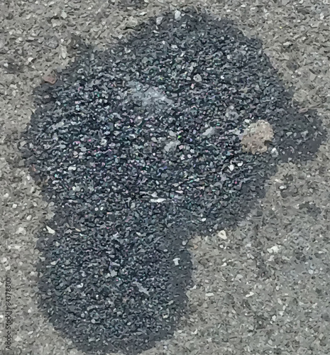  Oil slick on asphalt Vector Image 