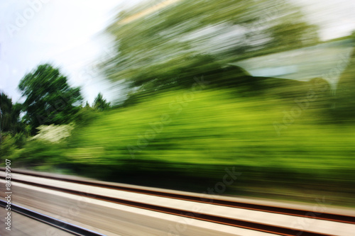 From Train, Motion, blur, Speed, railway, express