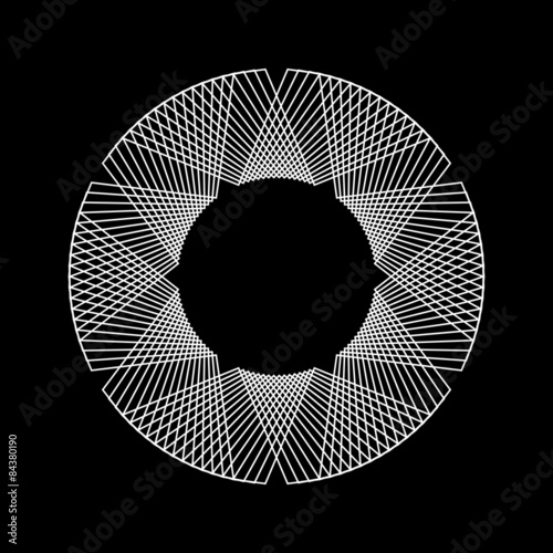 White Abstract Fractal Shape