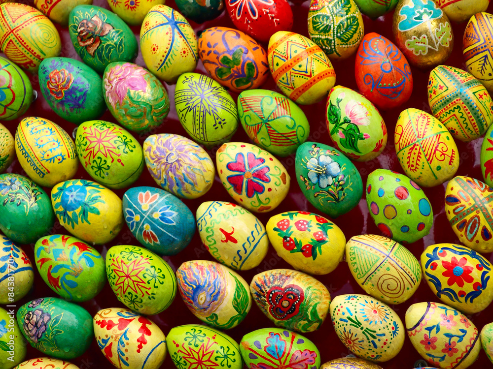 Multicolored easter eggs.Background. Multicolored easter eggs.Background.