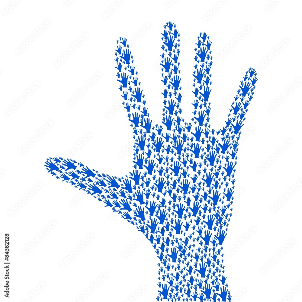 The Shape of the human hand blue The Shape of the human hand blue