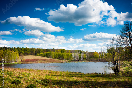 Lake in the forest, Warmia Masuria. Poland