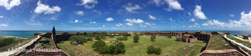 Panoramic of Fort Jefferson at the Dry Tortugas