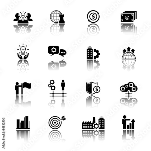 Business management, strategy or human resource icons