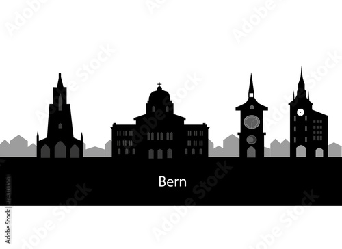 Bern skyline linear style 
