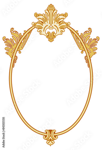 Golden round frame