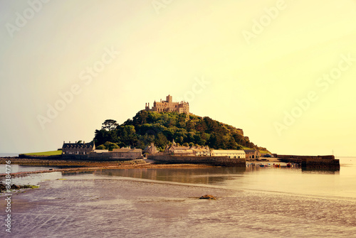 St Michael's Mount in the sunset , Cornwall, UK