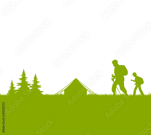 Wanderer Zelten