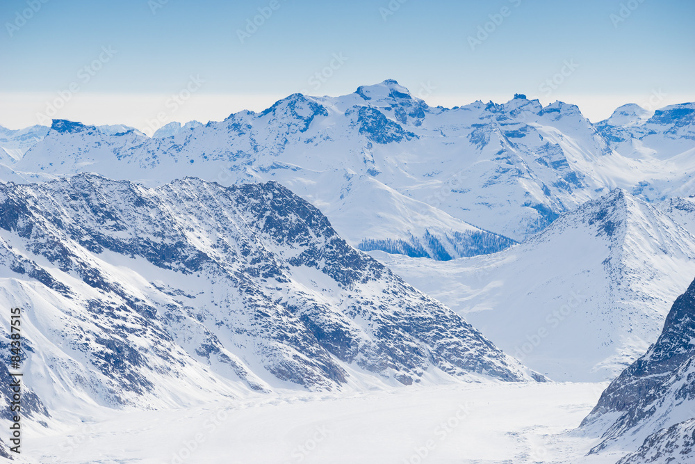 Obraz premium Swiss mountain, Jungfrau, Switzerland, ski resort