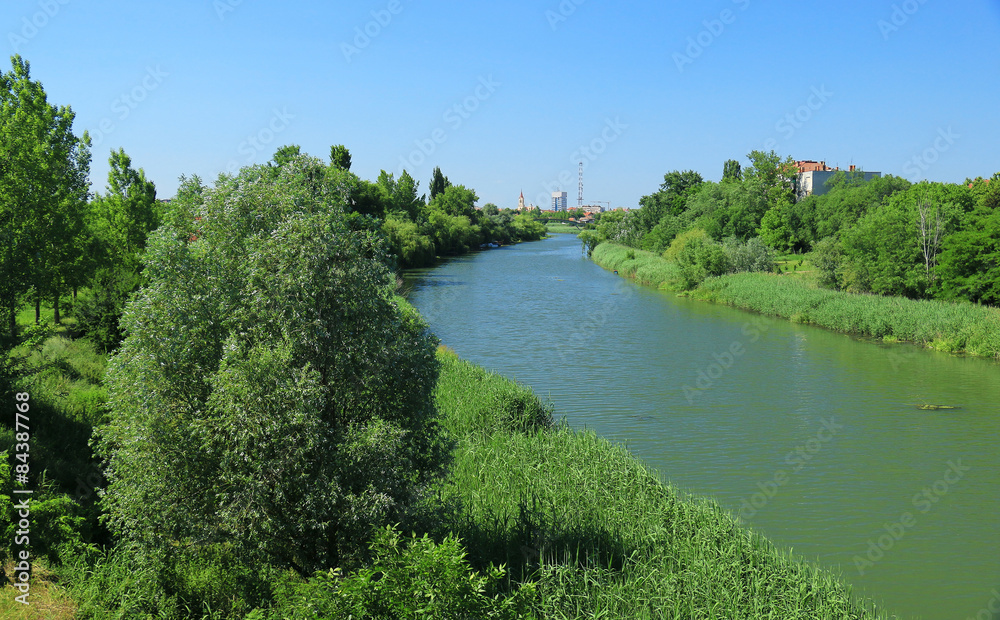 River Begej . Zrenjanin, Vojvodina, Serbia