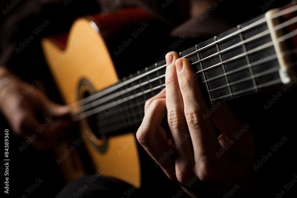 Man playing acoustic guitar Man playing acoustic guitar