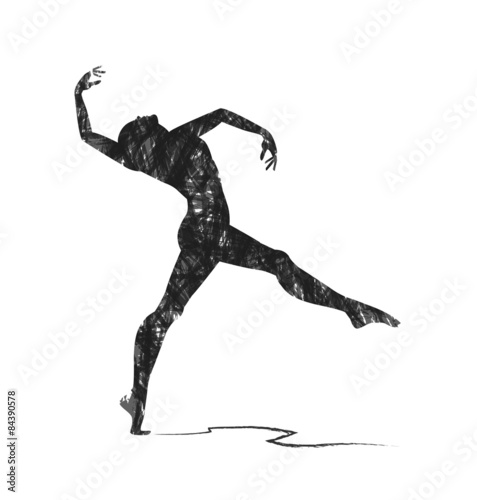 silhouette astratta di ballerina