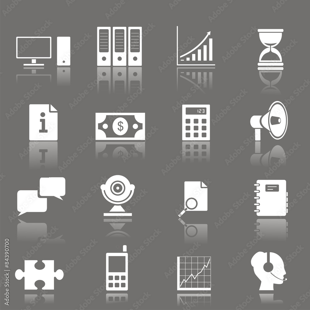 16 business icons FO reflejo serie 2