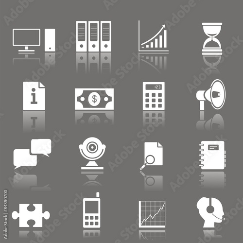 16 business icons FO reflejo serie 2