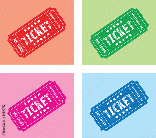 colourful tickets