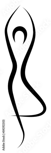 Abstract Yoga Tree Pose